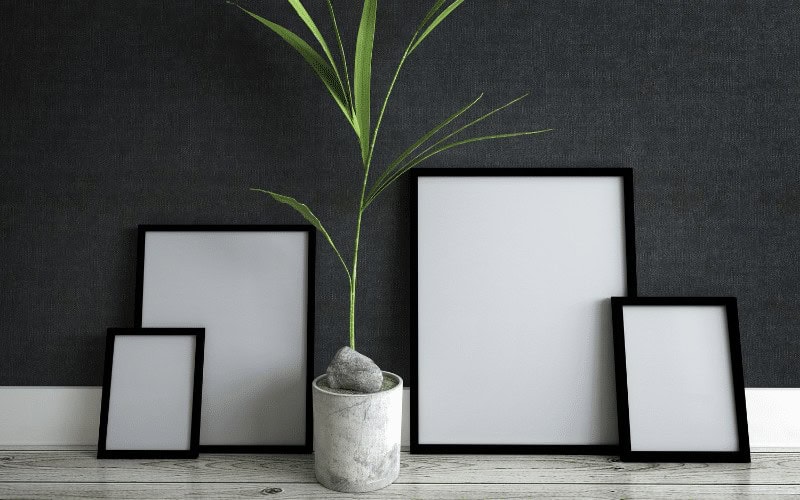 Pictures on the wall.