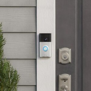 Ring doorbell installation.